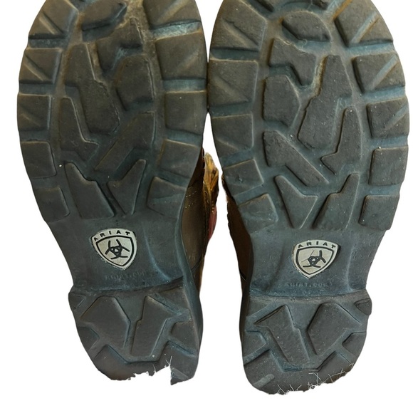 Ariat Fatbaby Pink and Brown Round Toe Boots for Women - Picture 3 of 12